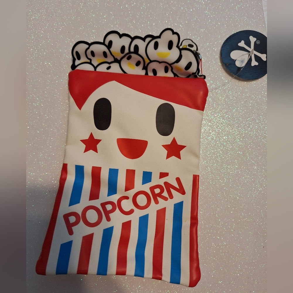 Tokidoki Popcorn Themed Pouch Pencil Or Make Up Bag New